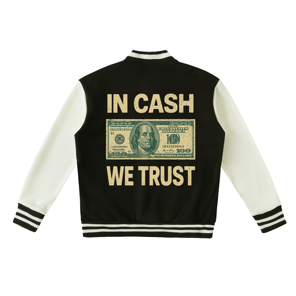 Two-Tone Fleeced Varsity Jacket