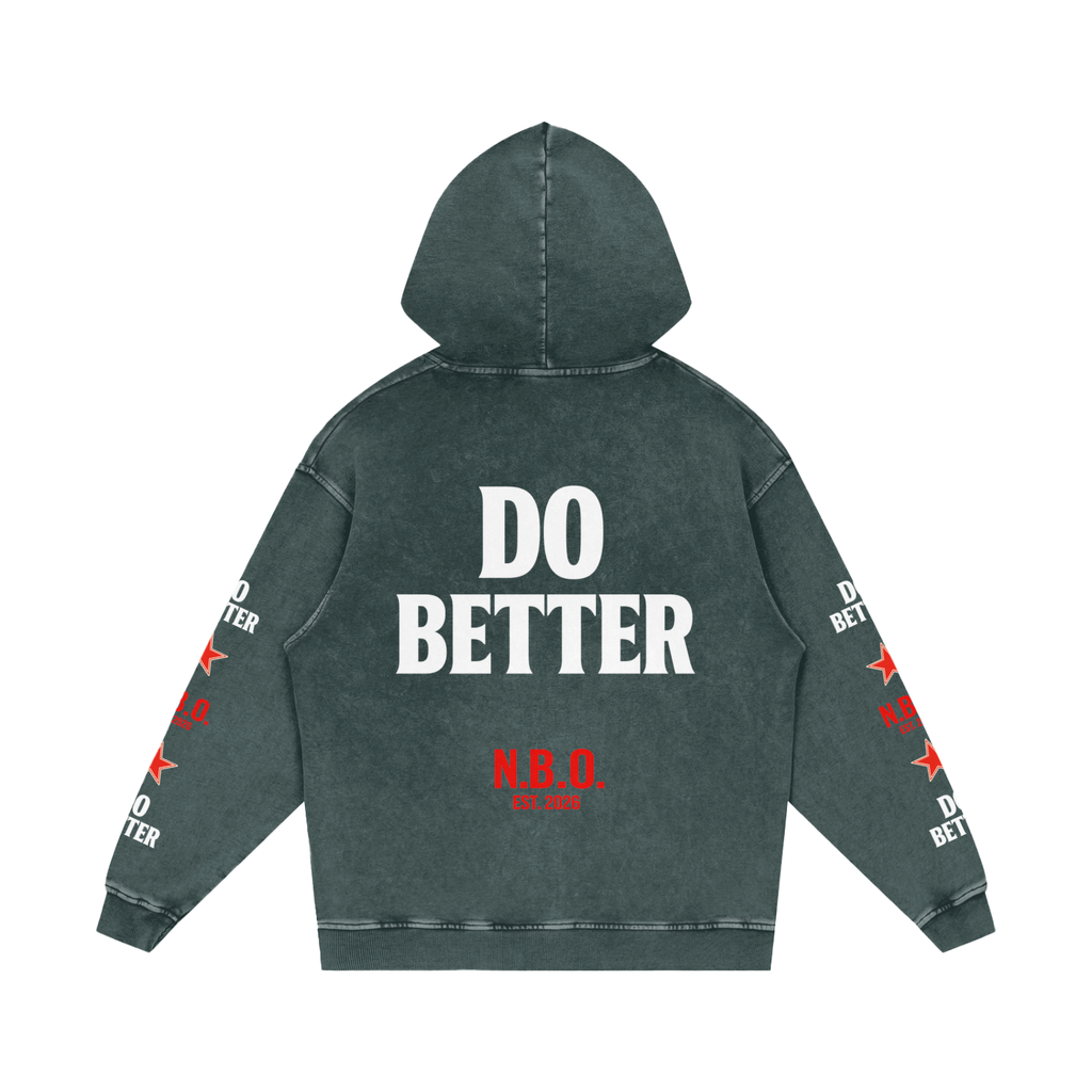 Snow Washed Loose Cotton Hoodie
