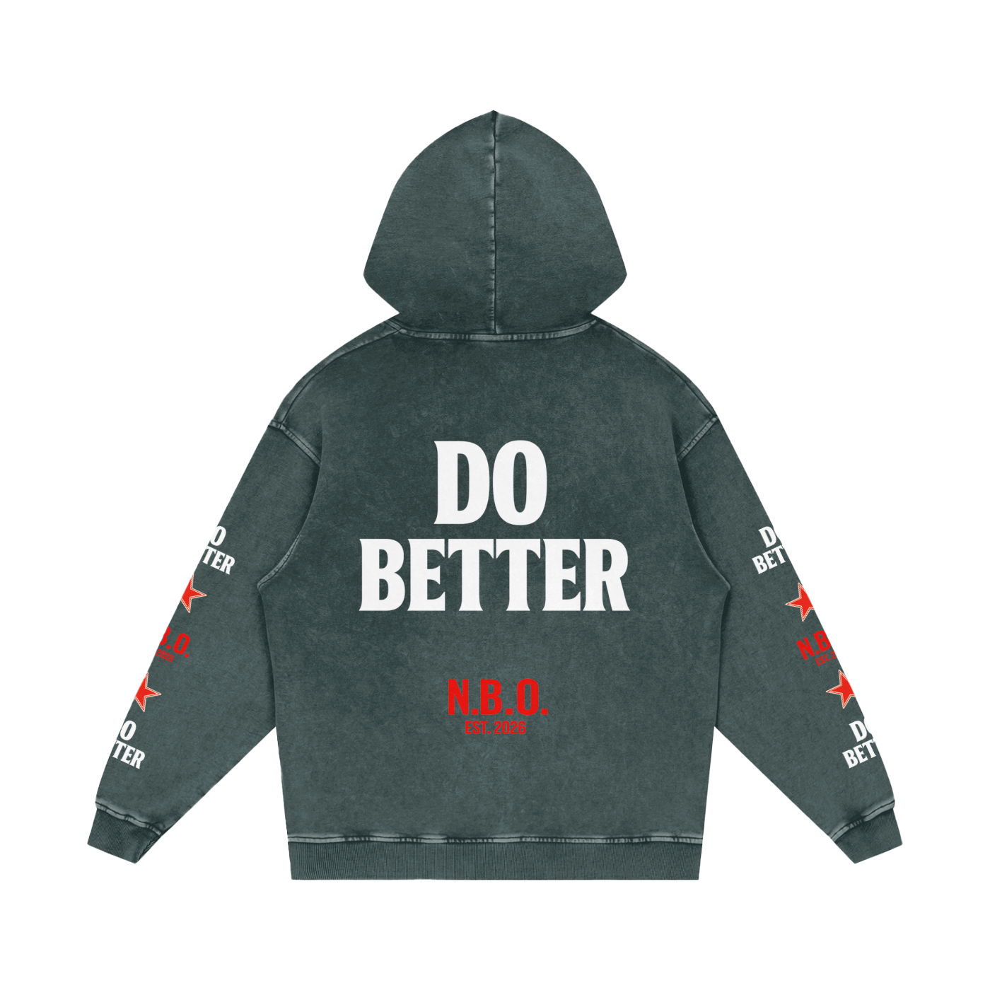 Snow Washed Loose Cotton Hoodie