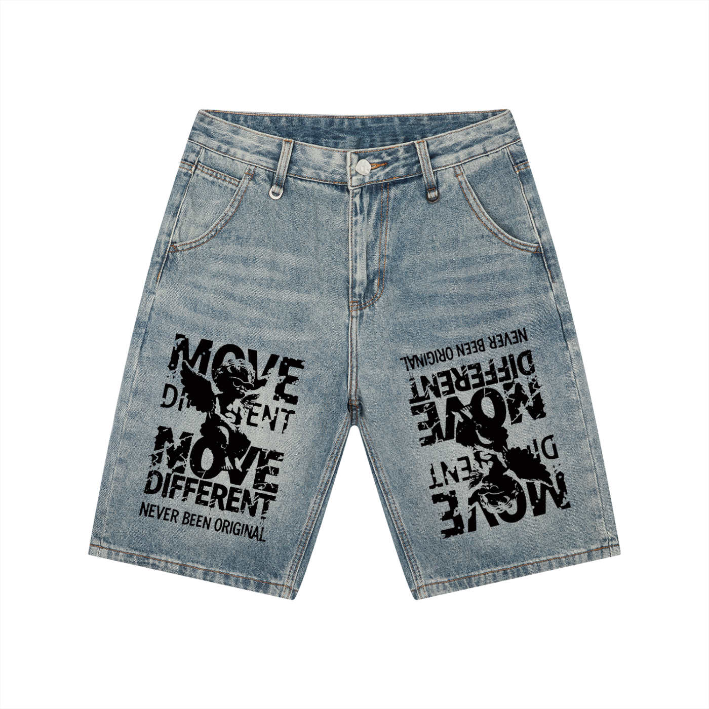 Men's Vintage Wash Denim Shorts