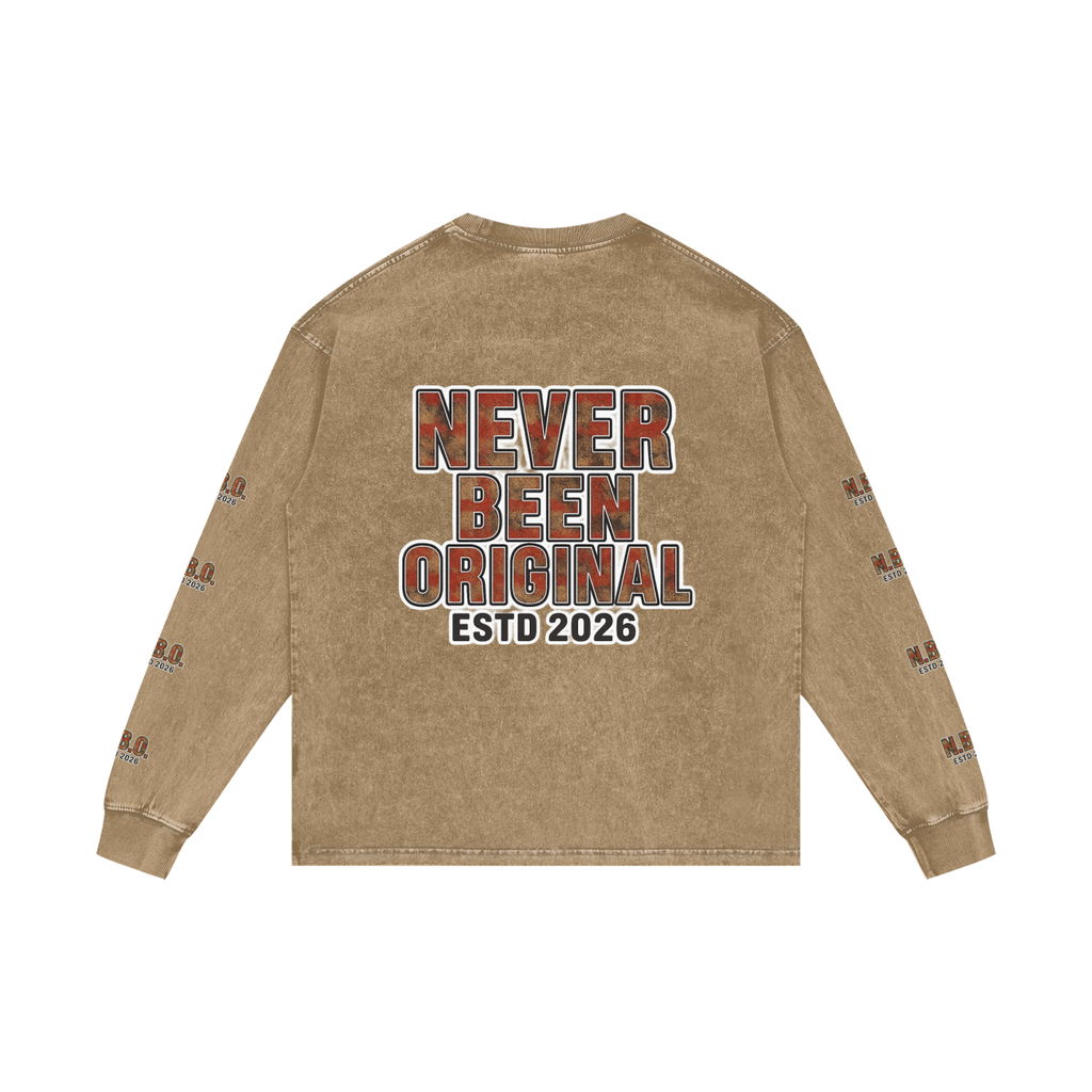 Acid Wash Oversize Long Sleeve T-Shirt
