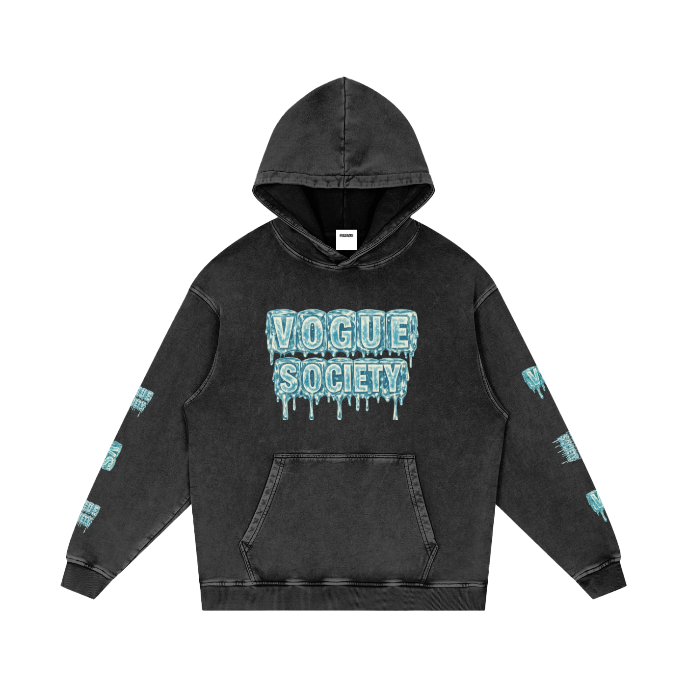 Snow Washed Loose Cotton Hoodie