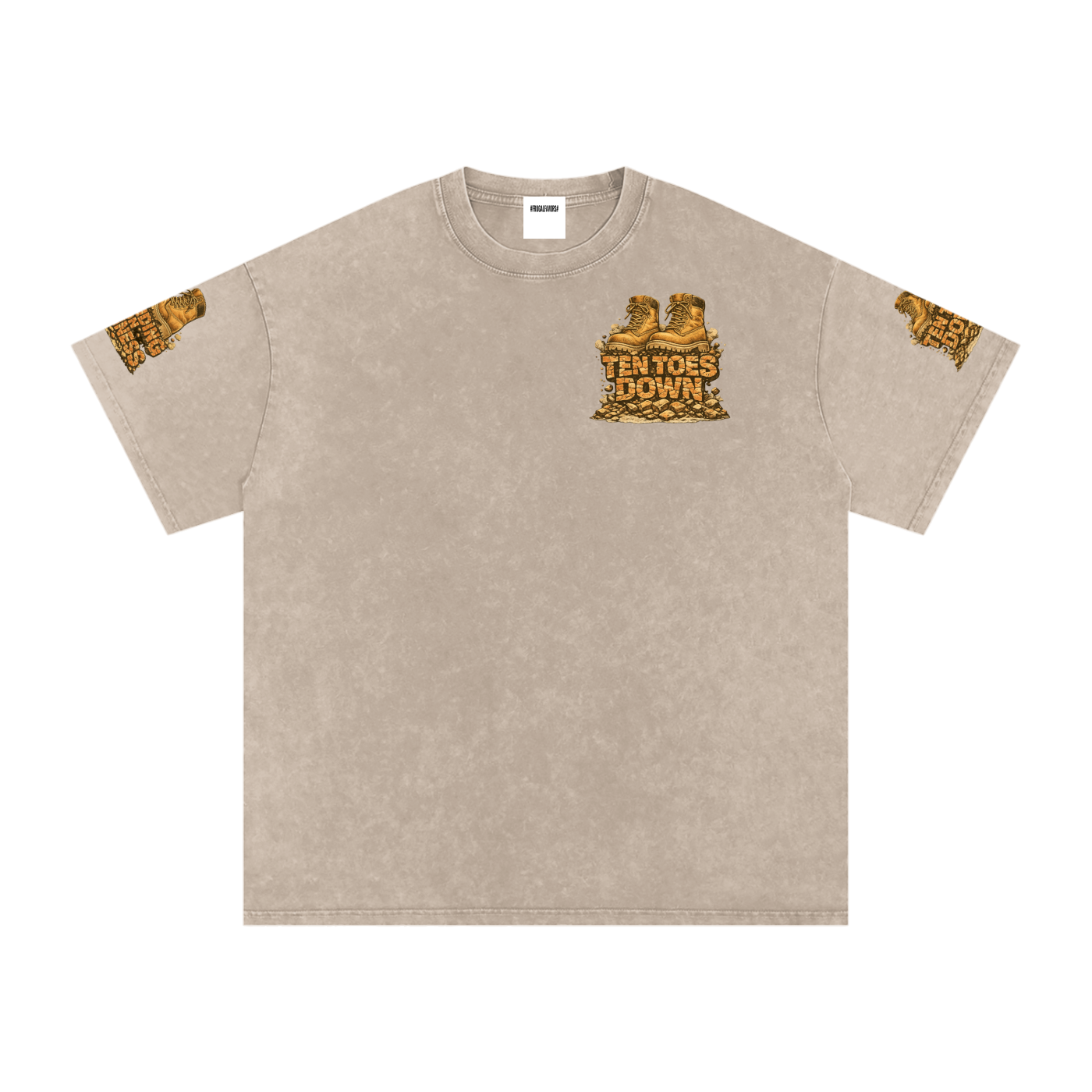 Snow Washed Oversized Cotton T-Shirt