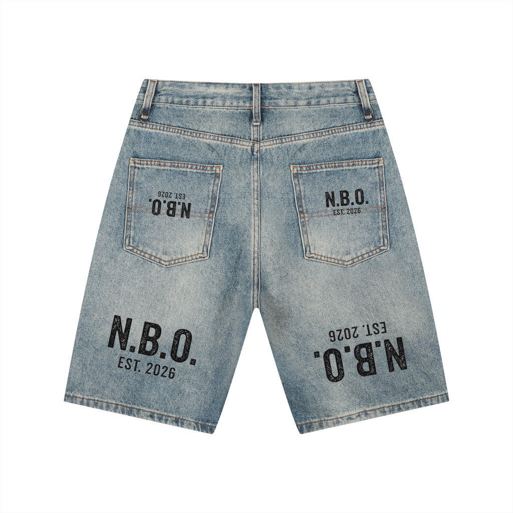 Men's Vintage Wash Denim Shorts