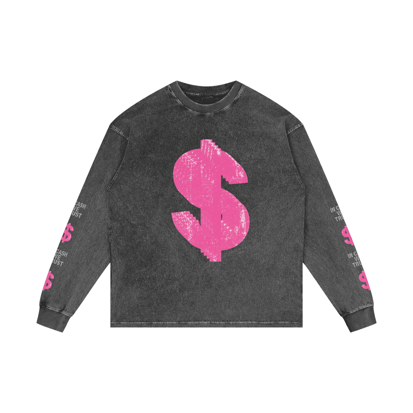 Acid Wash Oversize Long Sleeve T-Shirt