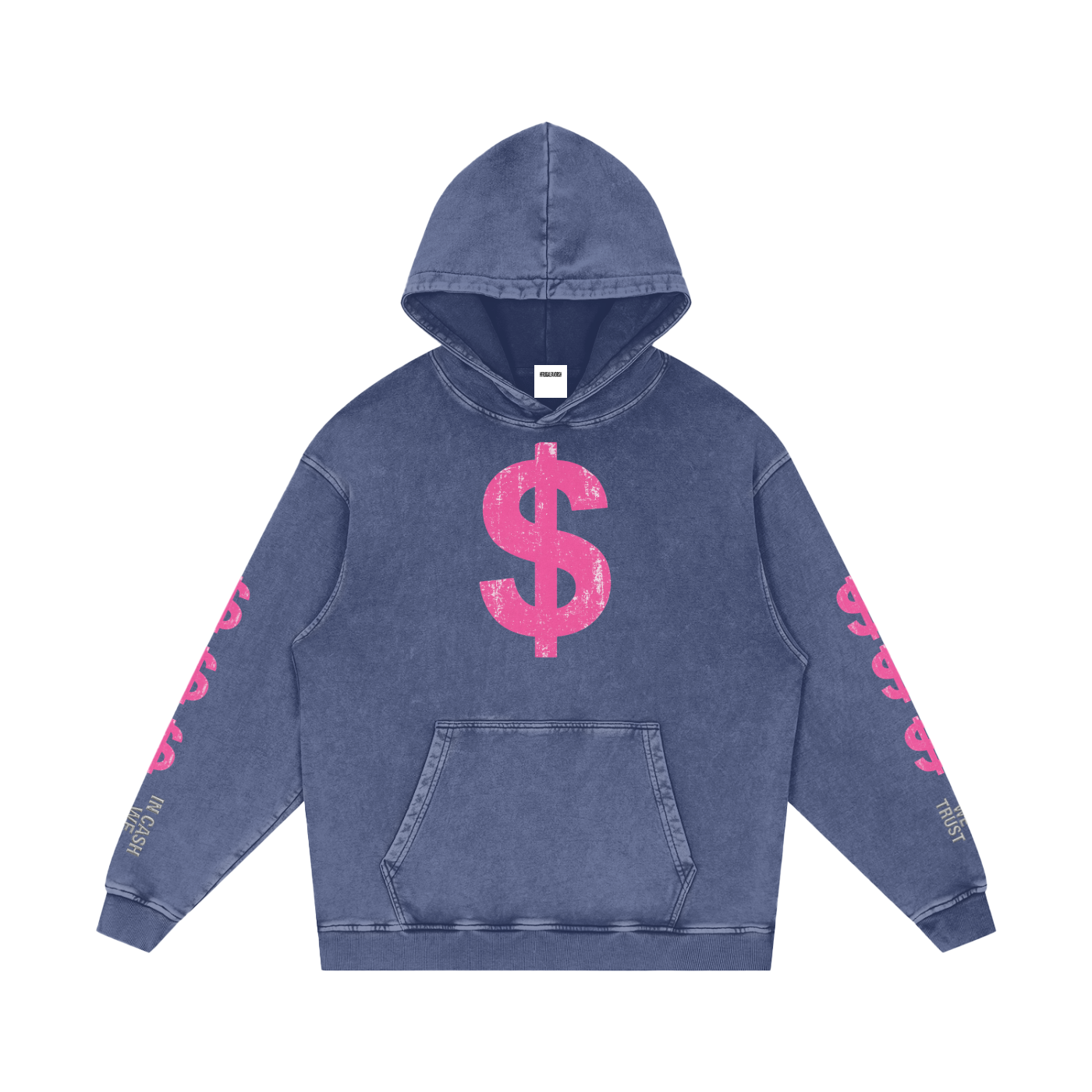 Snow Washed Loose Cotton Hoodie
