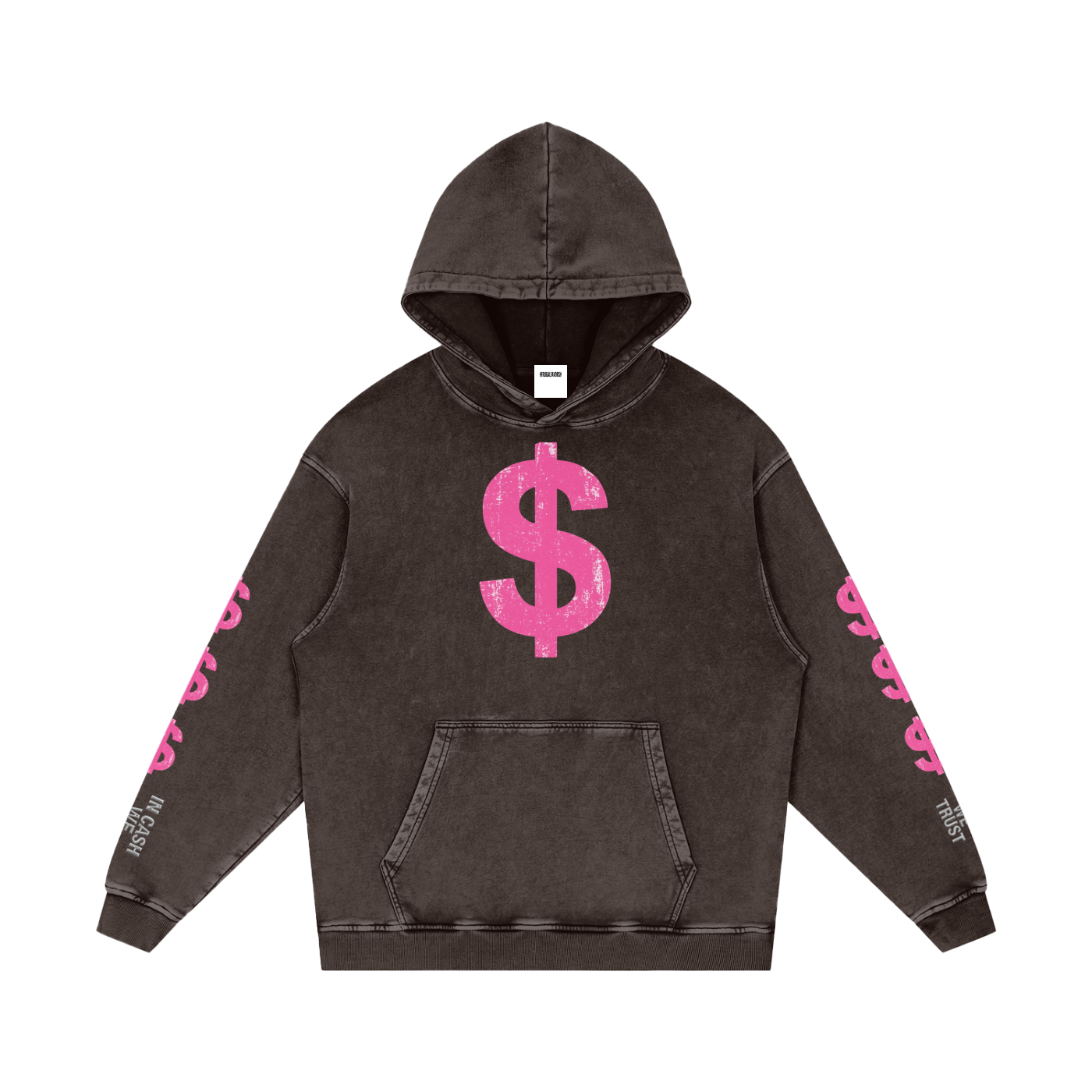 Snow Washed Loose Cotton Hoodie