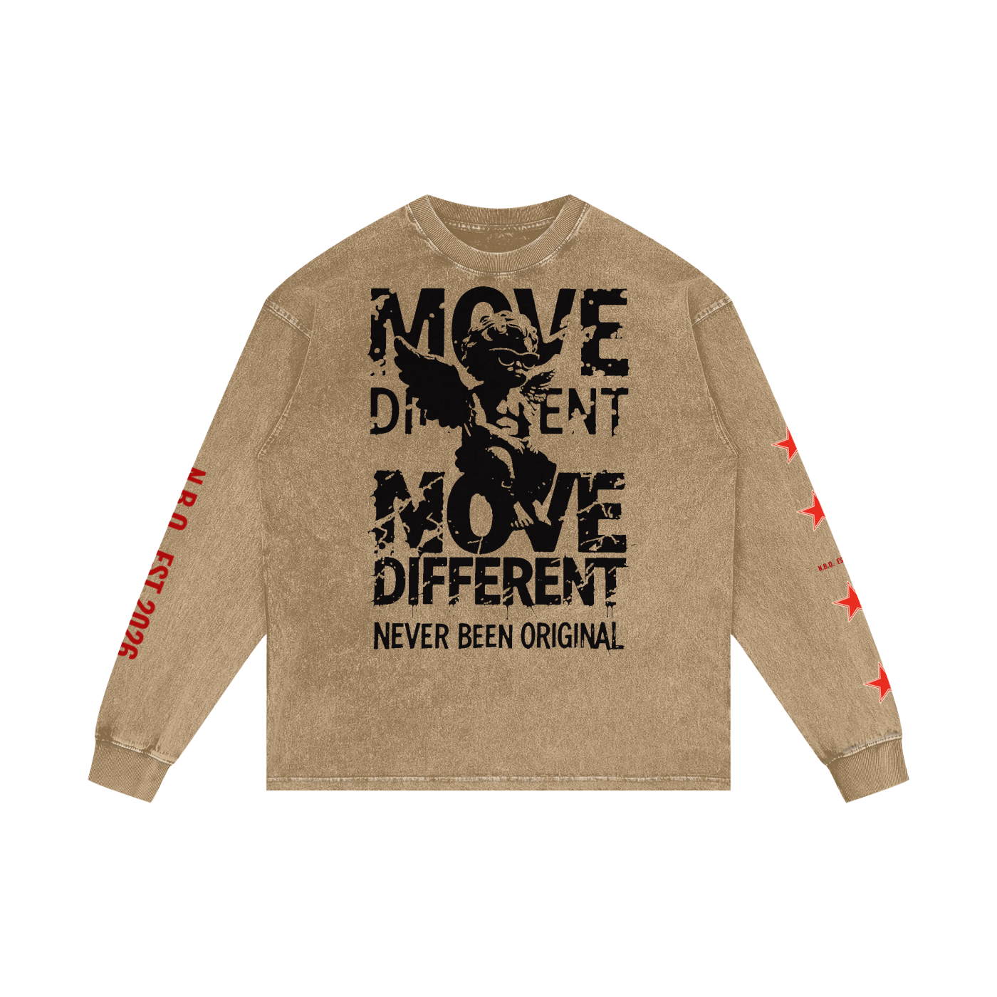 Acid Wash Oversize Long Sleeve T-Shirt