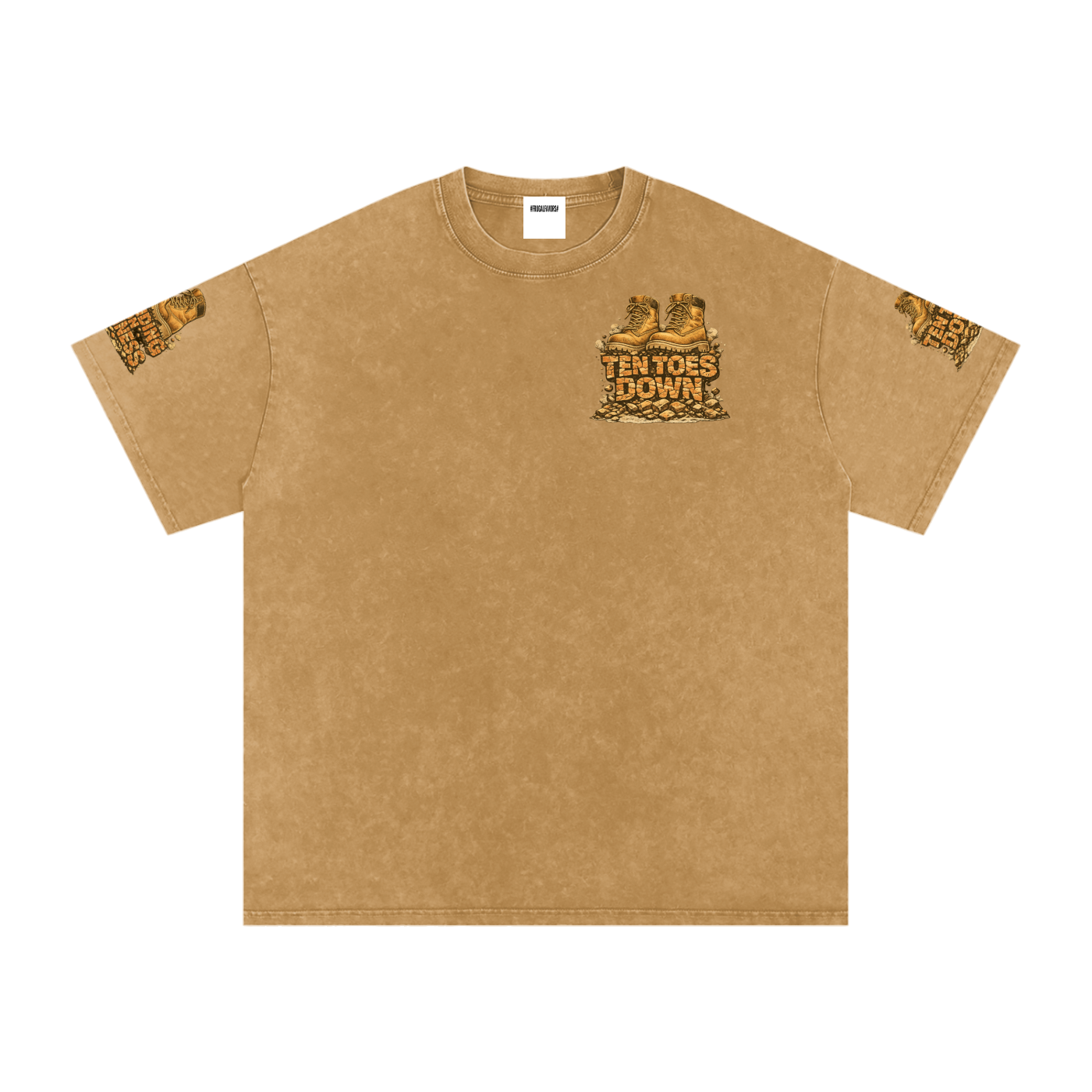 Snow Washed Oversized Cotton T-Shirt