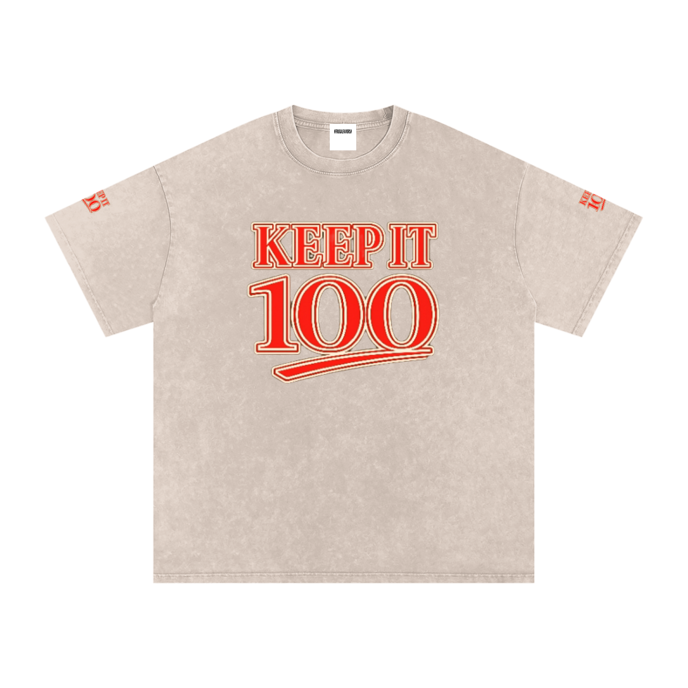 Snow Washed Oversized Cotton T-Shirt