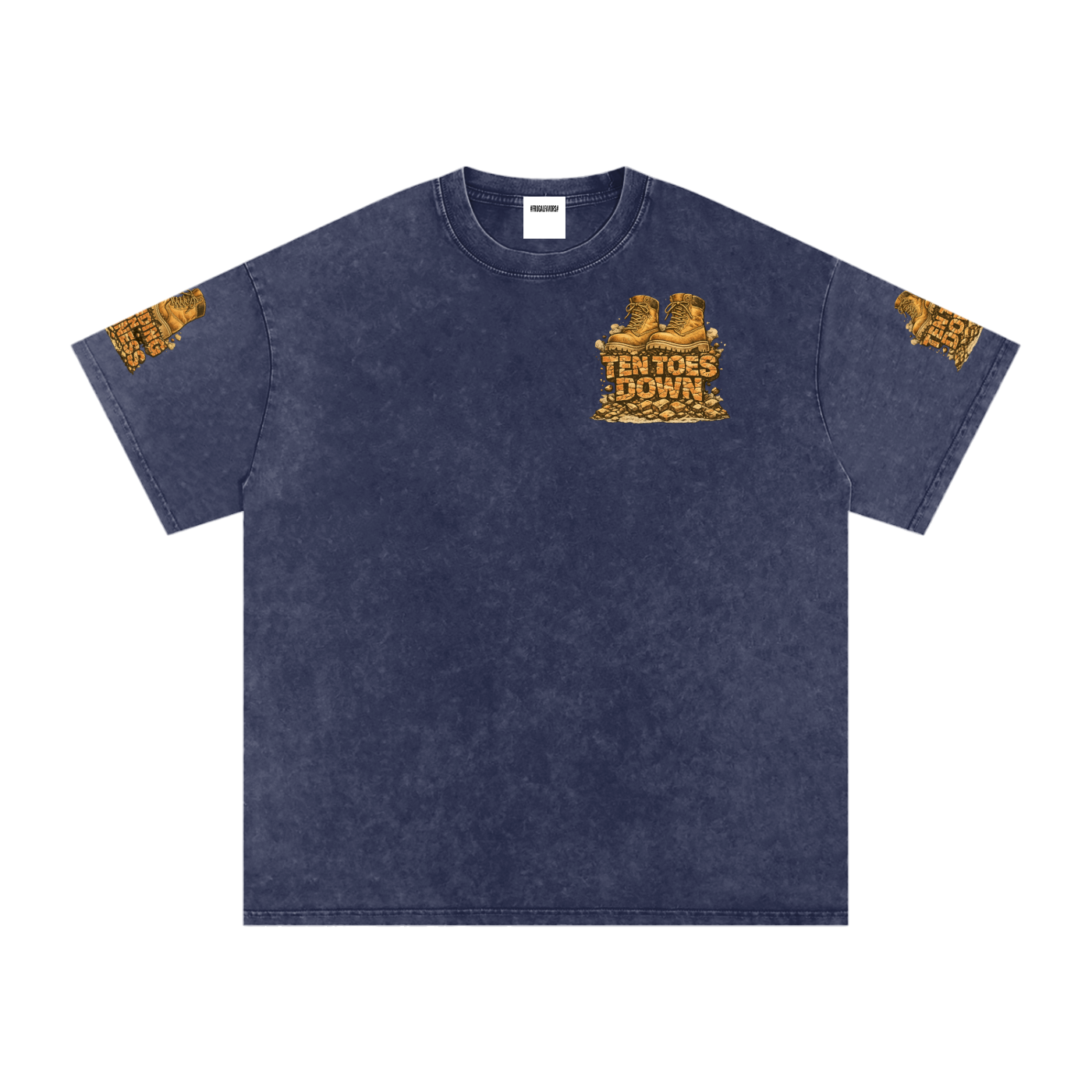 Snow Washed Oversized Cotton T-Shirt