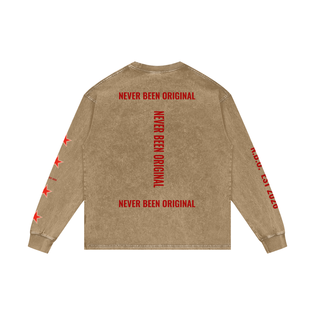 Acid Wash Oversize Long Sleeve T-Shirt