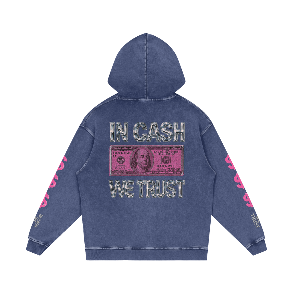 Snow Washed Loose Cotton Hoodie