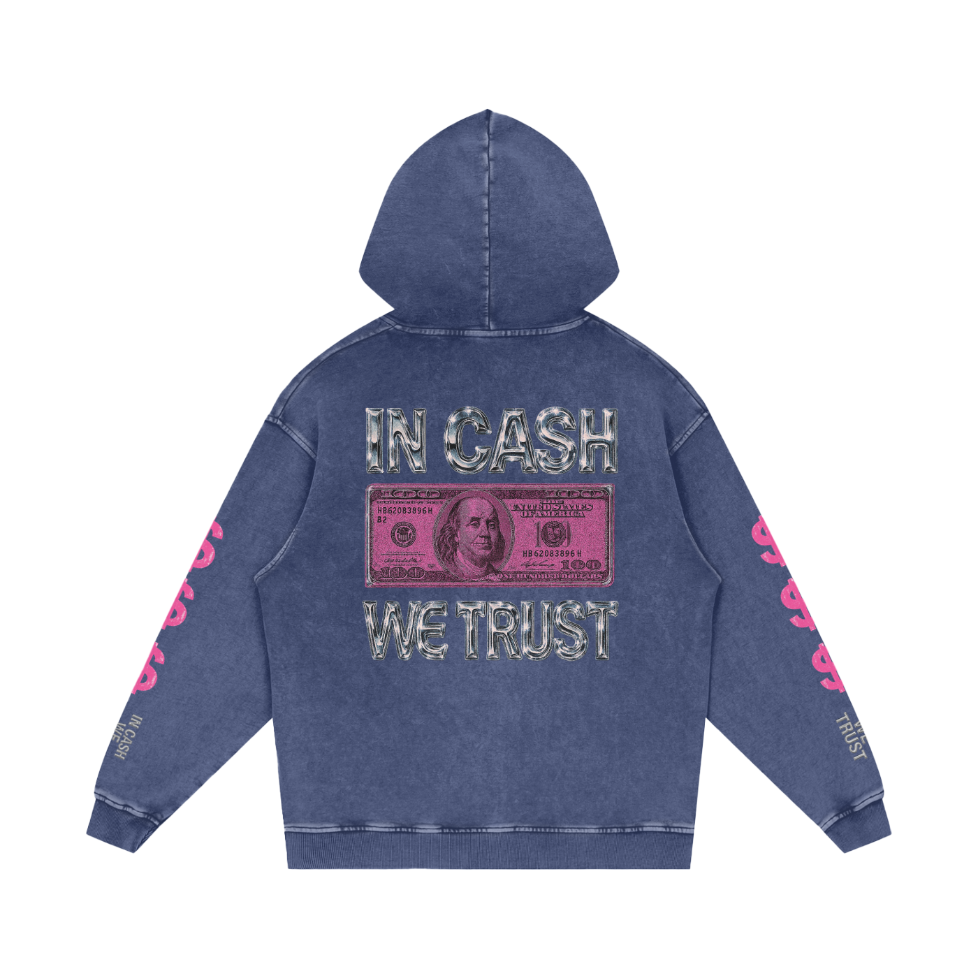 Snow Washed Loose Cotton Hoodie