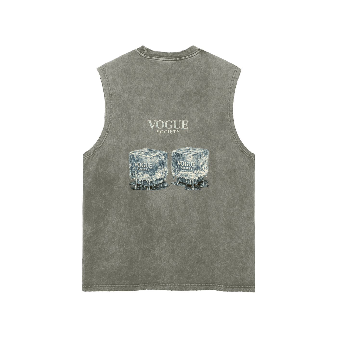 Snow Washed Frayed Hem Tank Top