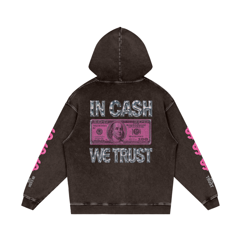 Snow Washed Loose Cotton Hoodie