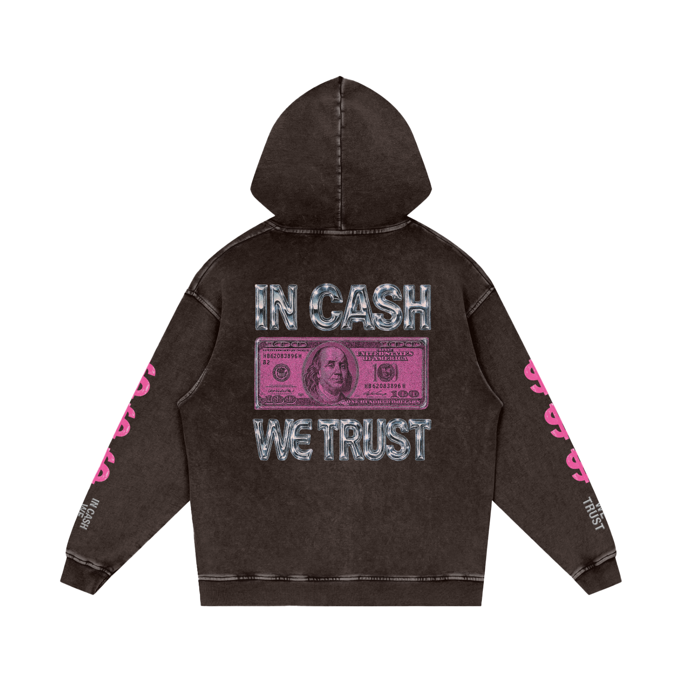 Snow Washed Loose Cotton Hoodie