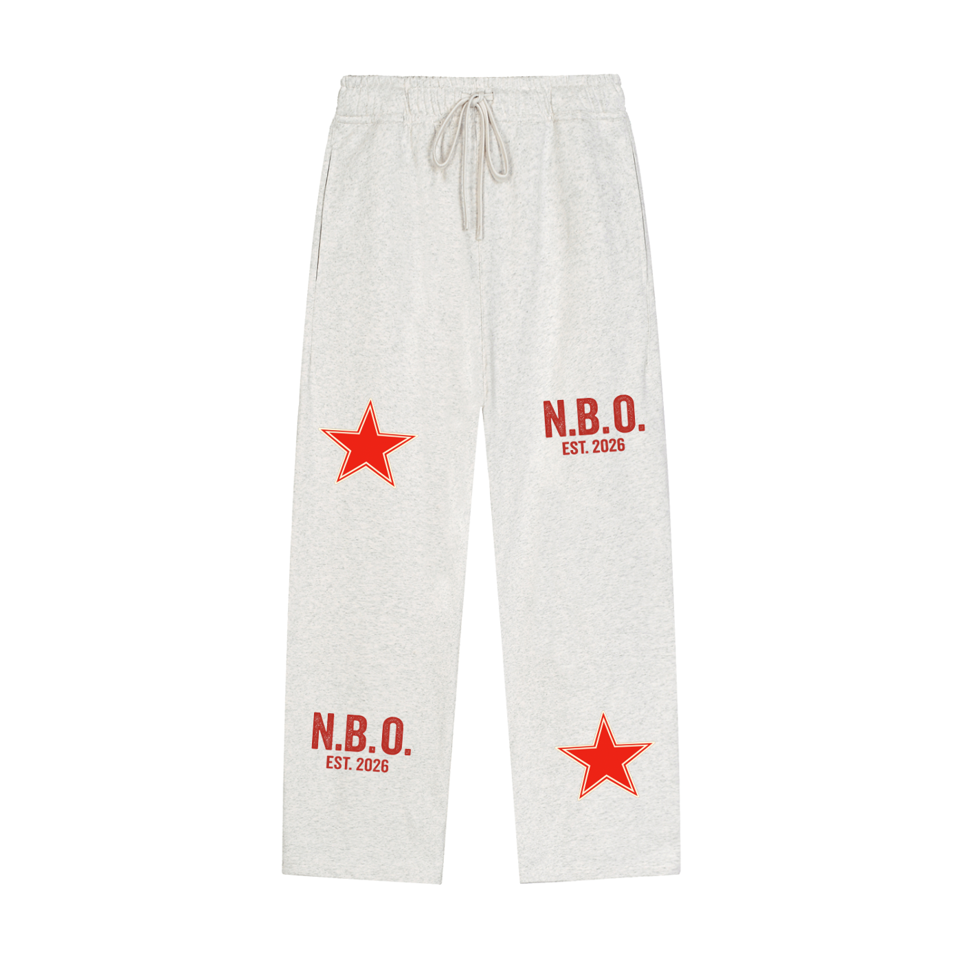 Solid Color Straight-Leg Sweatpants