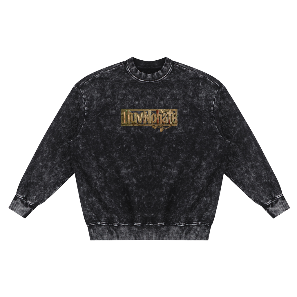 Snow Washed Hand-Frayed Sweatshirt
