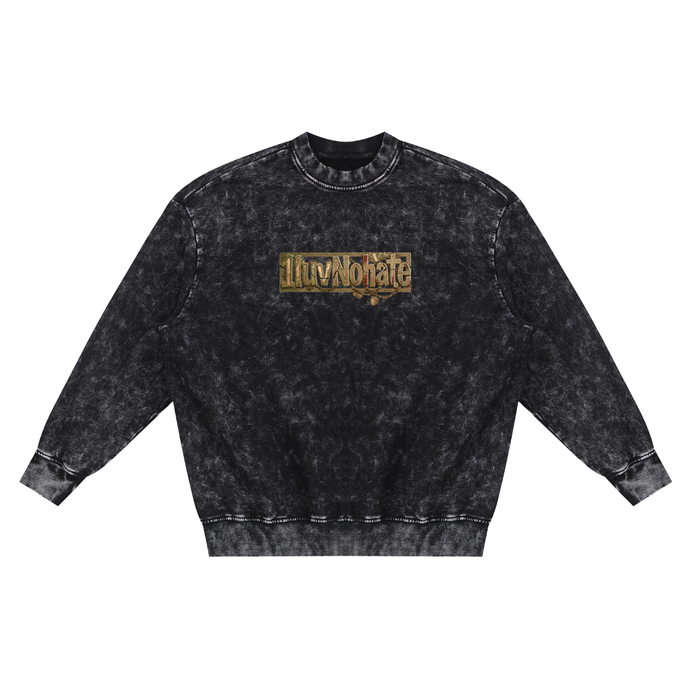 Snow Washed Hand-Frayed Sweatshirt