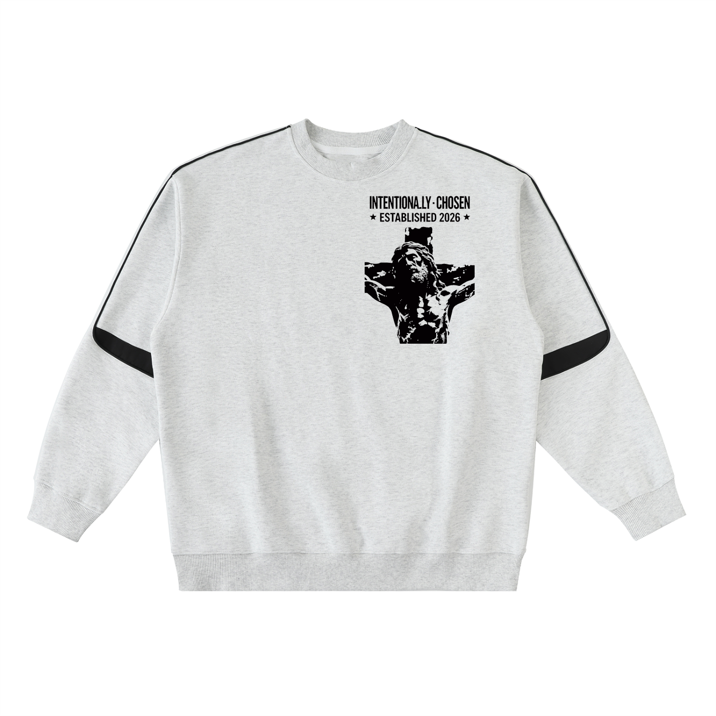 Oversized Crewneck Taped Sweatshirt