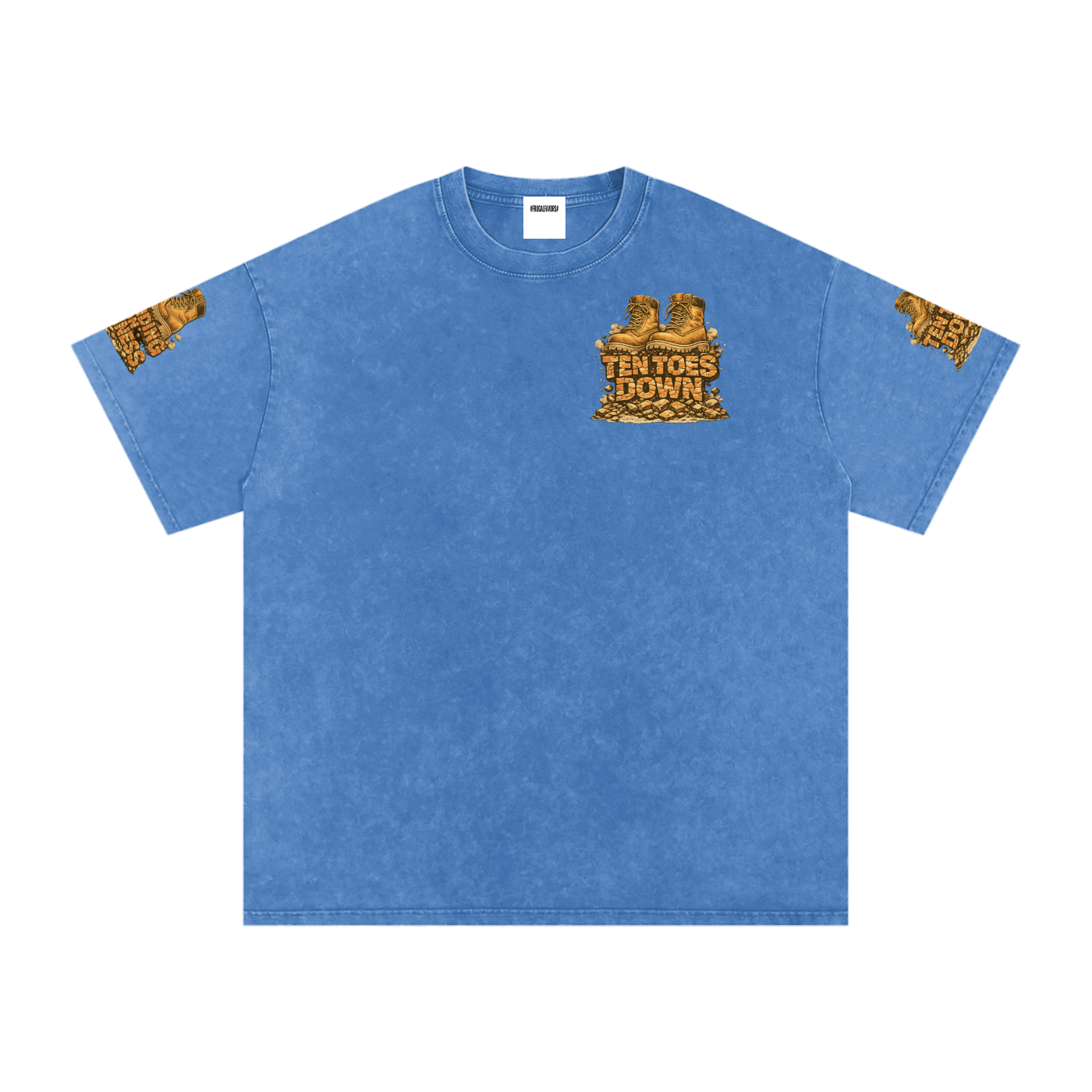 Snow Washed Oversized Cotton T-Shirt