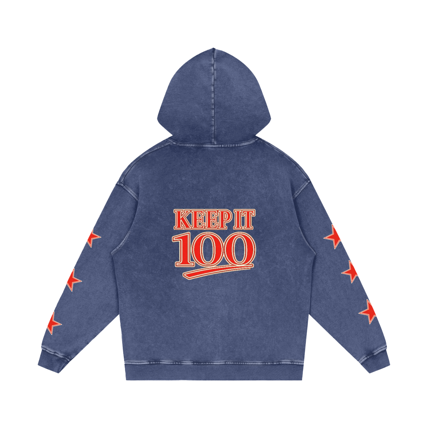 Snow Washed Loose Cotton Hoodie