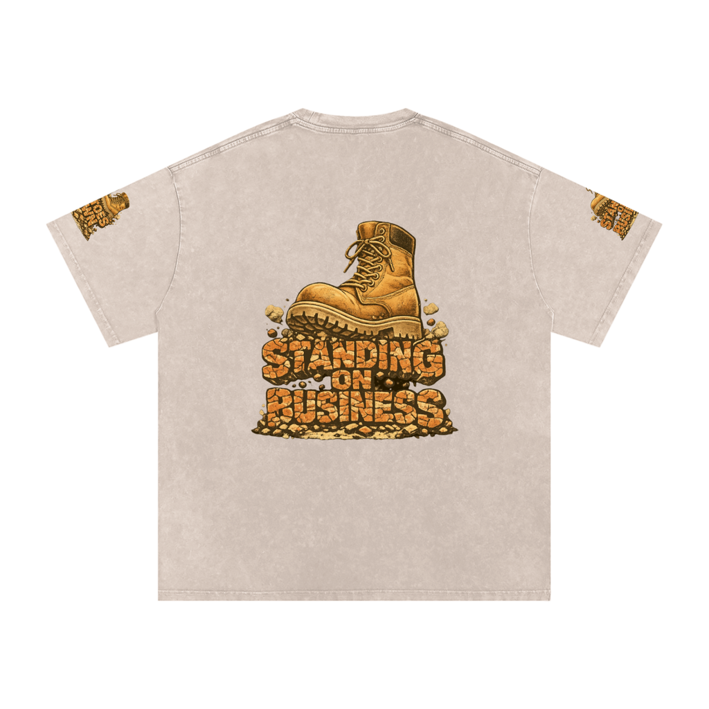 Snow Washed Oversized Cotton T-Shirt