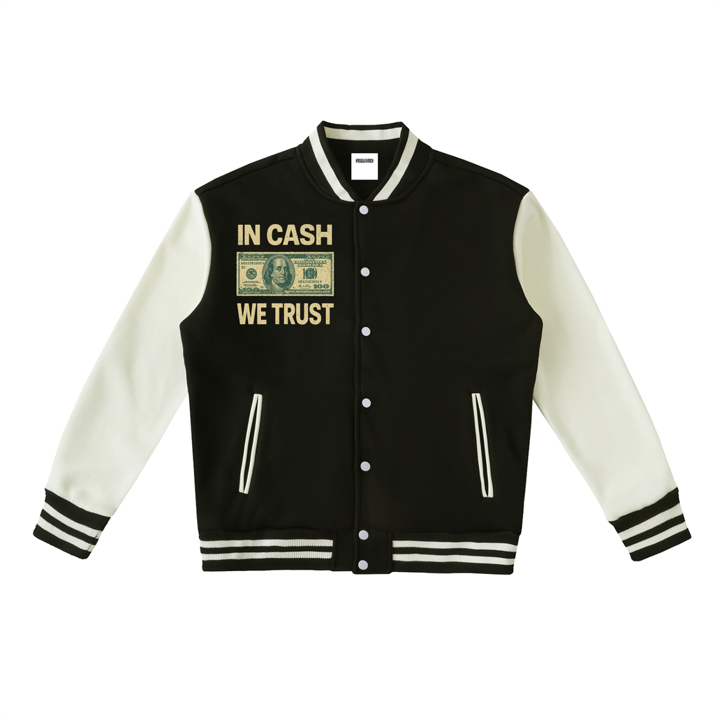 Two-Tone Fleeced Varsity Jacket