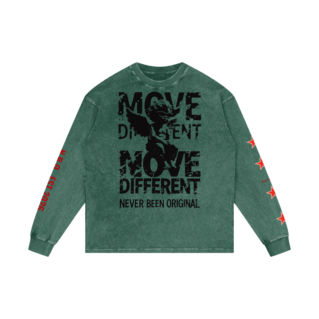 Acid Wash Oversize Long Sleeve T-Shirt