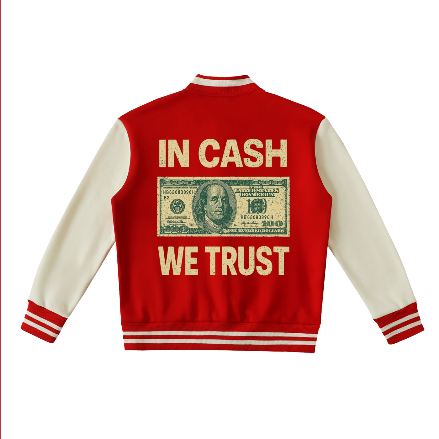 Two-Tone Fleeced Varsity Jacket