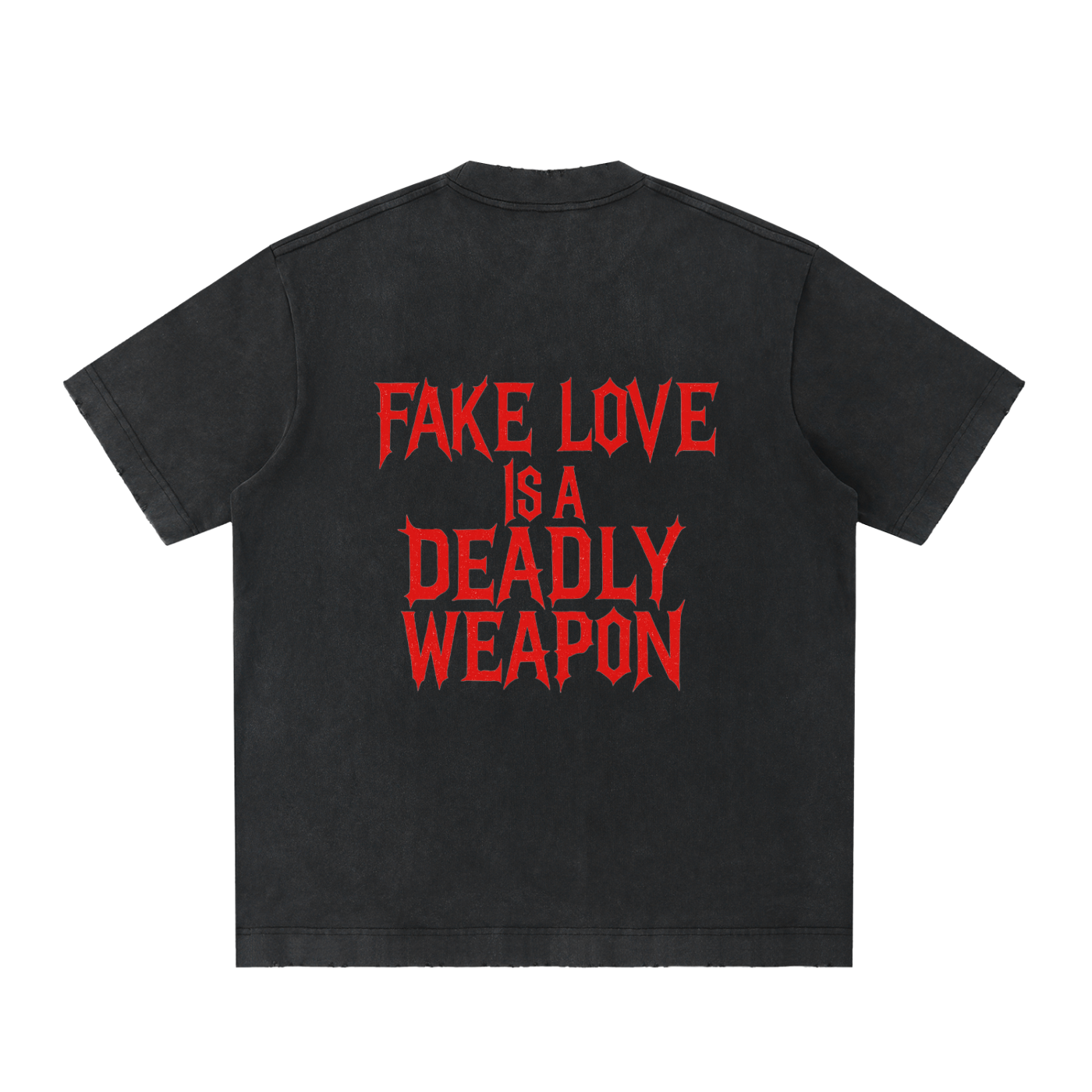 Heavyweight Vintage Washed Frayed T-Shirt