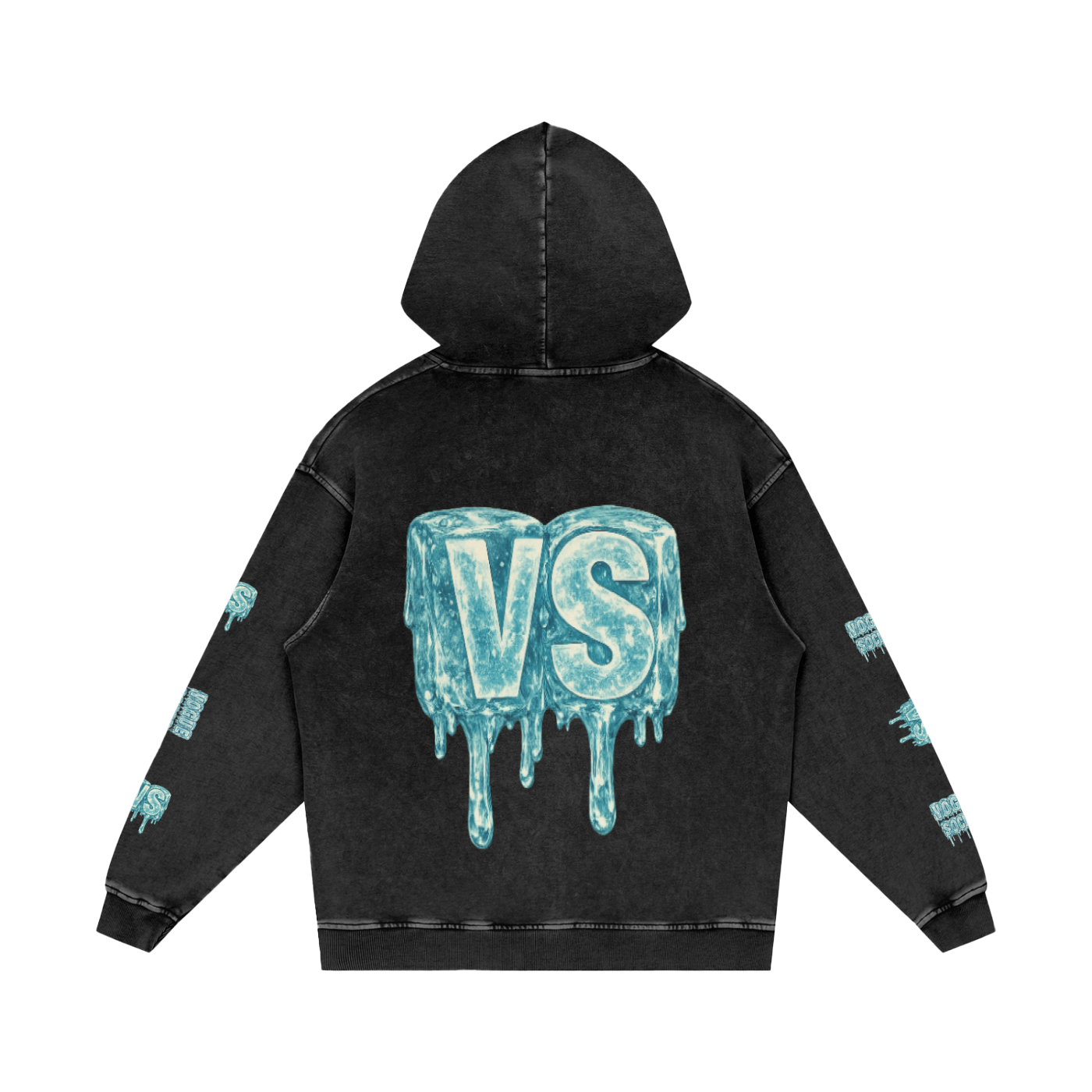 Snow Washed Loose Cotton Hoodie