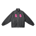 Unisex Vintage Wash Full Zip Mesh Jacket