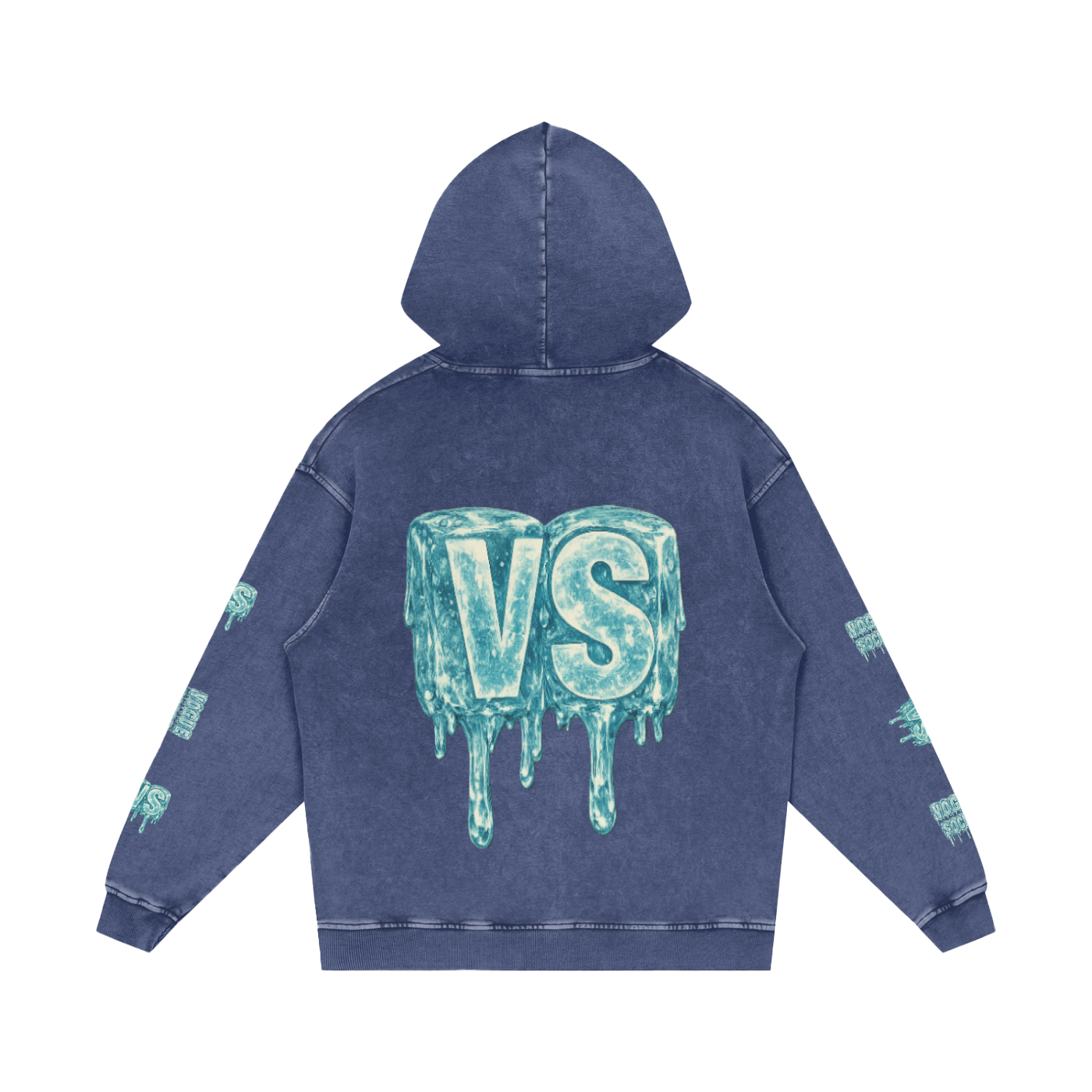 Snow Washed Loose Cotton Hoodie