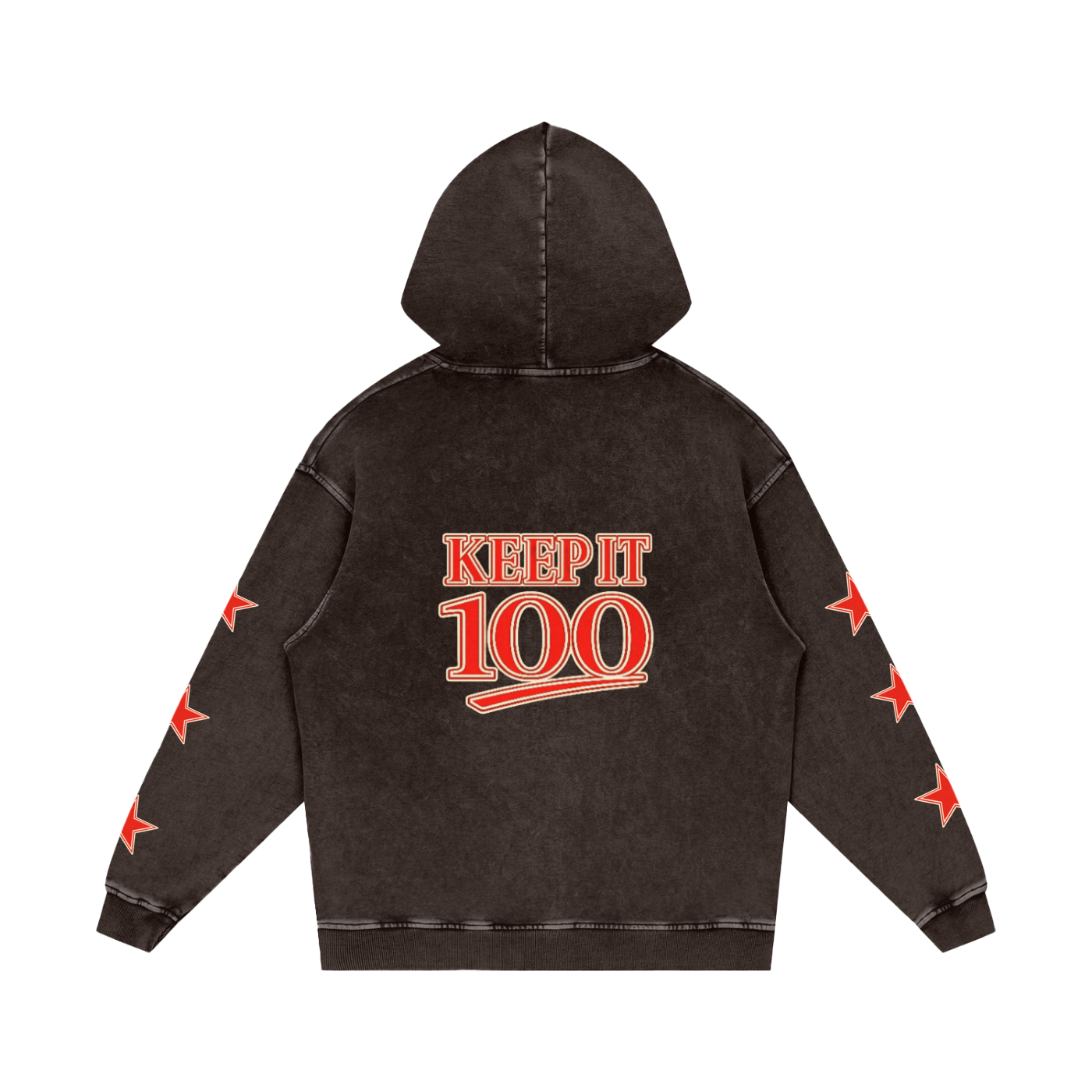 Snow Washed Loose Cotton Hoodie