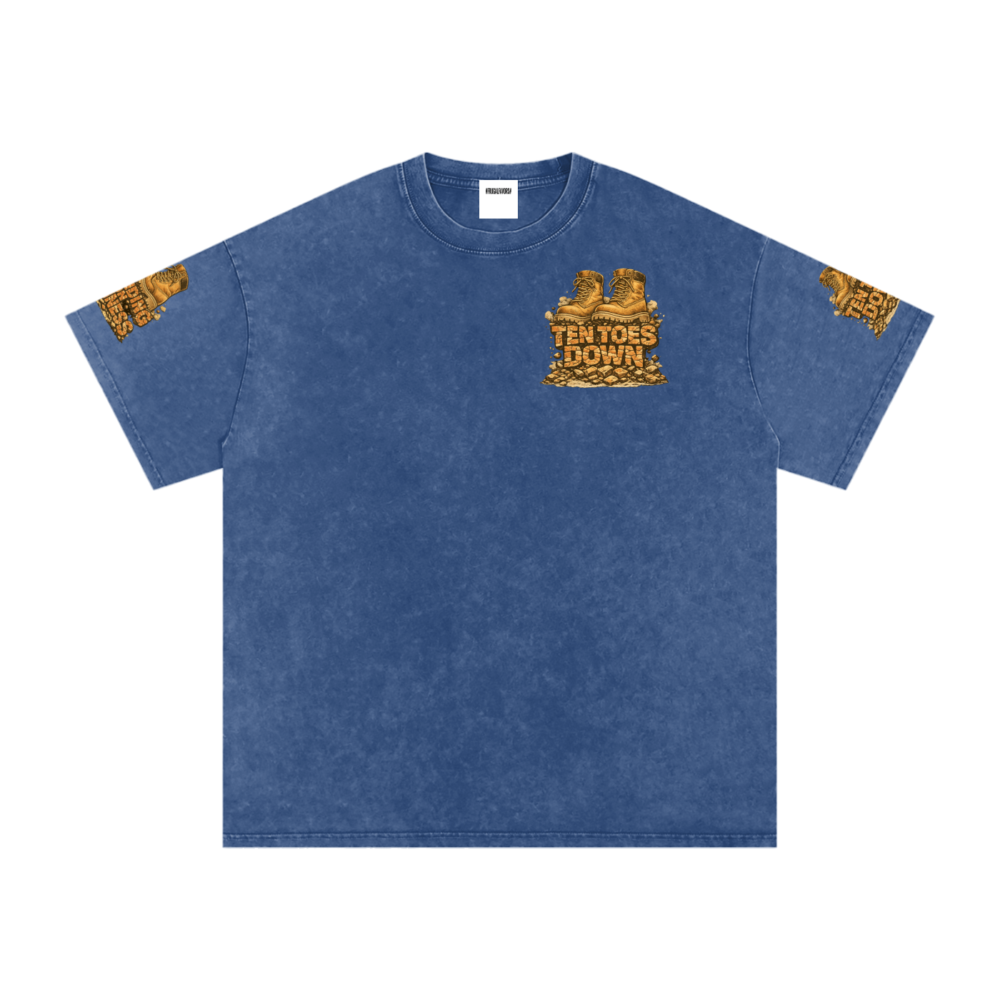 Snow Washed Oversized Cotton T-Shirt