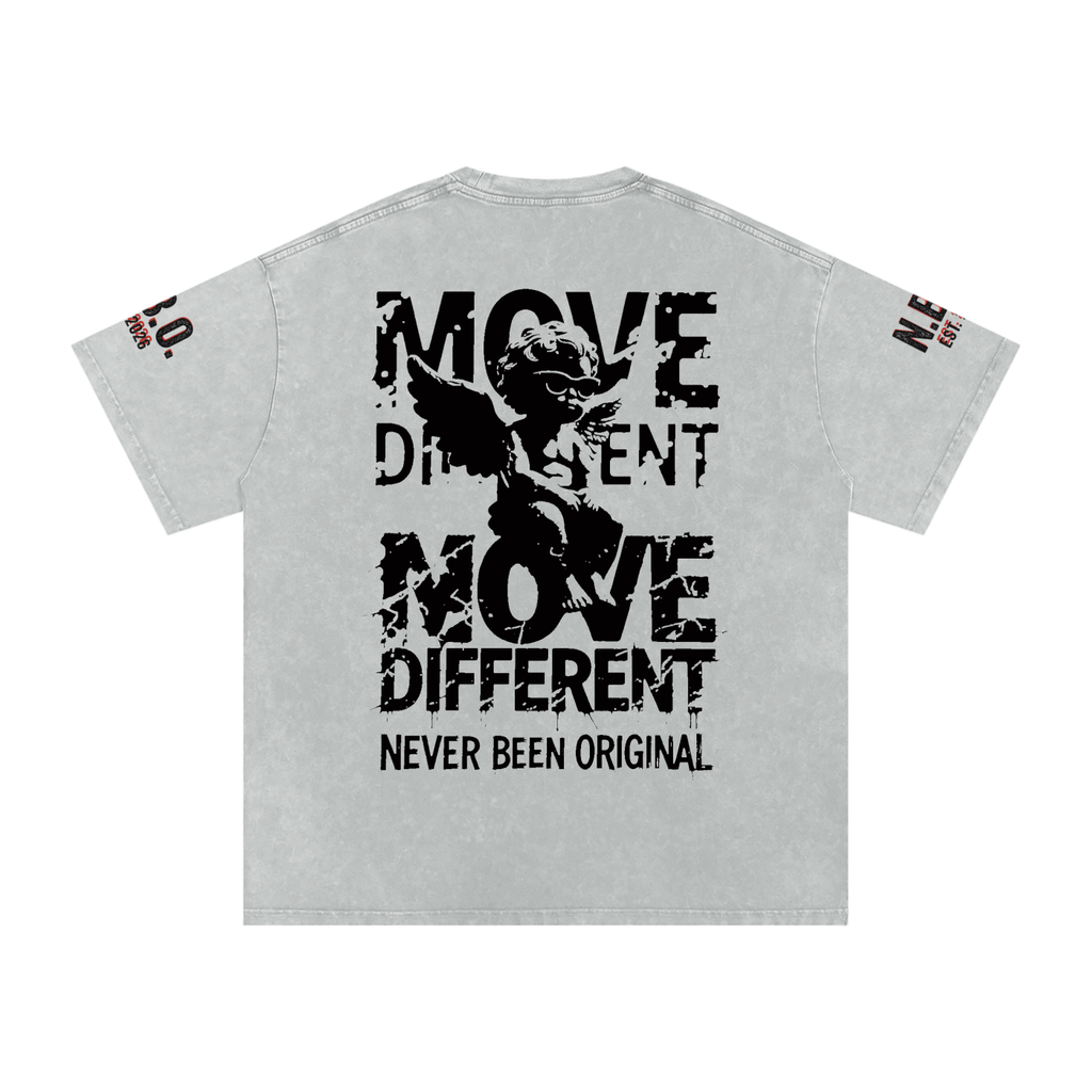 Snow Washed Oversized Cotton T-Shirt
